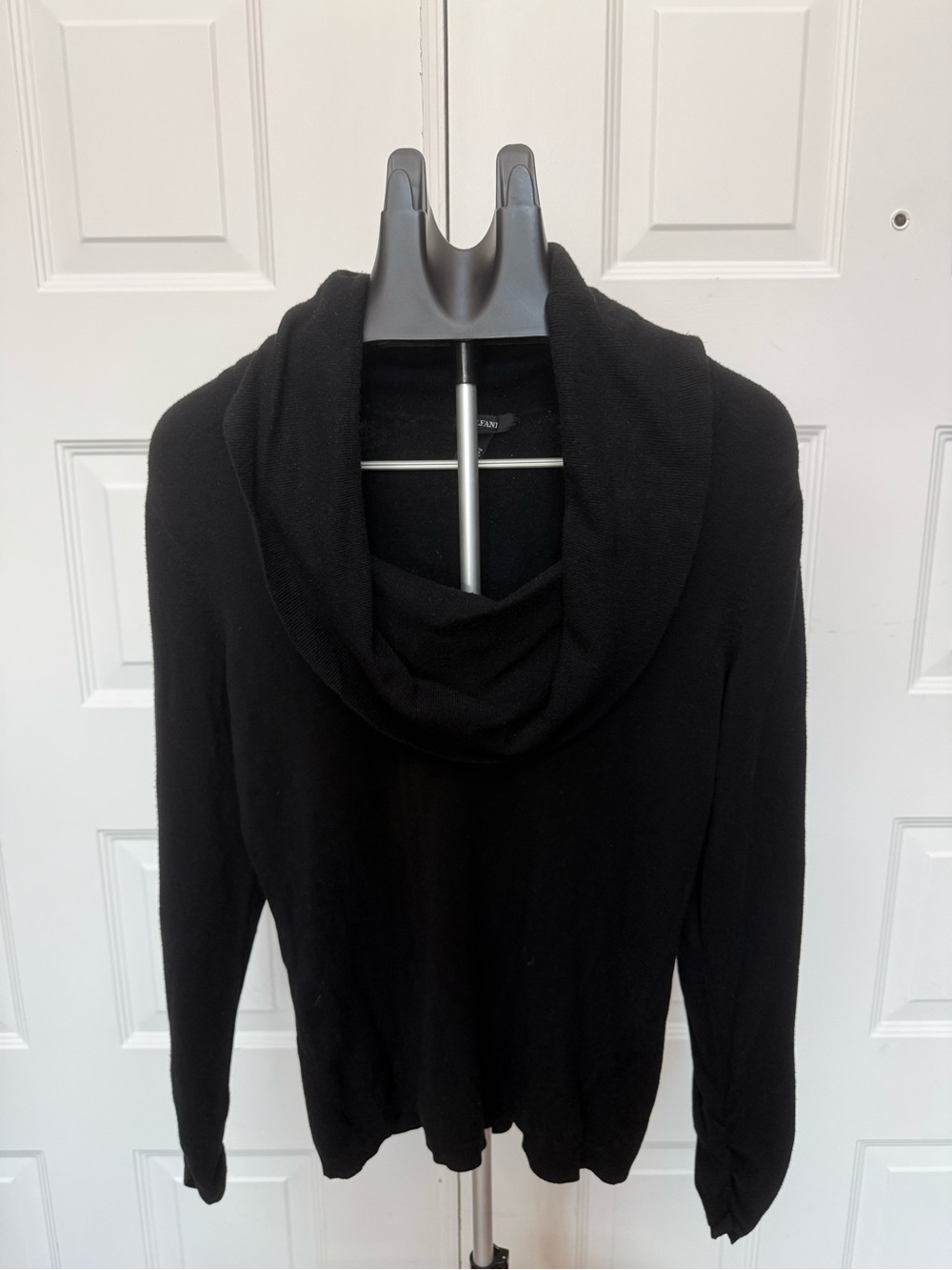 Alfani Black Draped Cowl-Neck Sweater